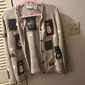 Winter snowman cardigan!
